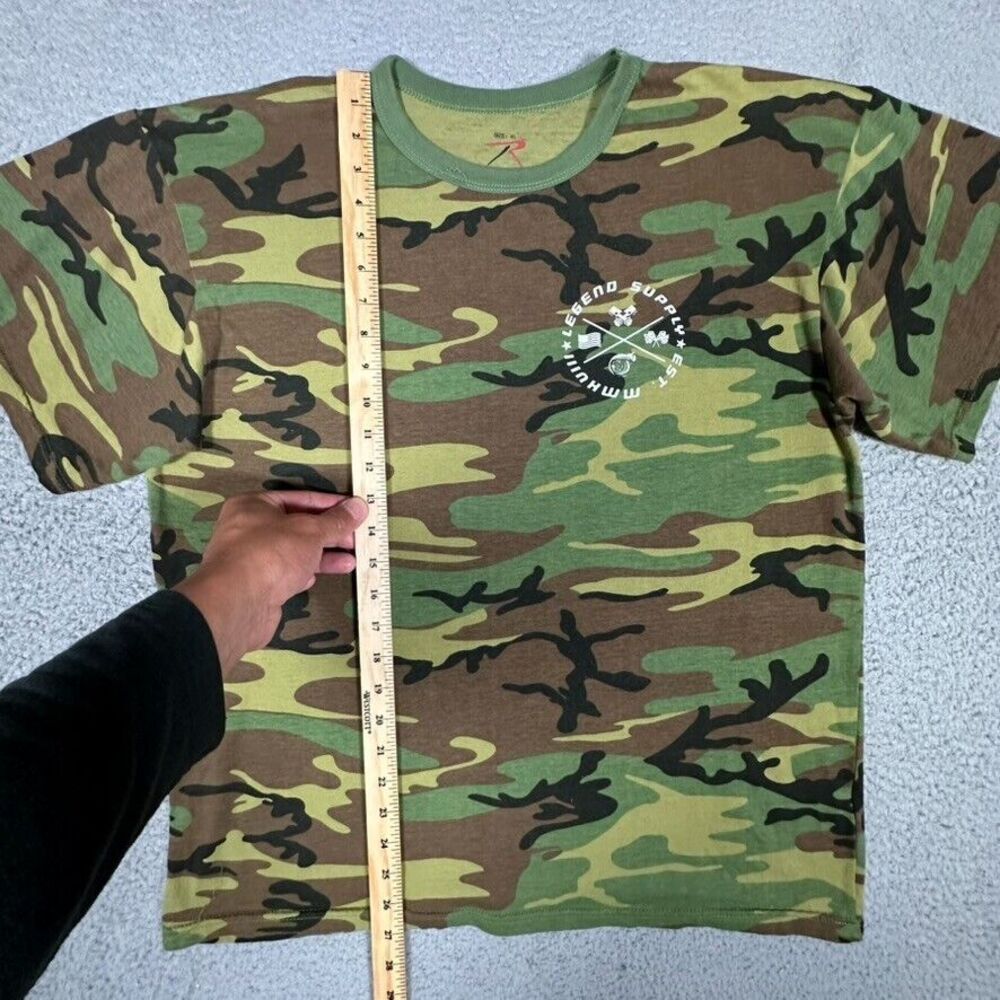 RothCO Shirt Mens XL Green Camo Graphic Tee Hunting Casual Preppy‎ Logo - Picture 4 of 12